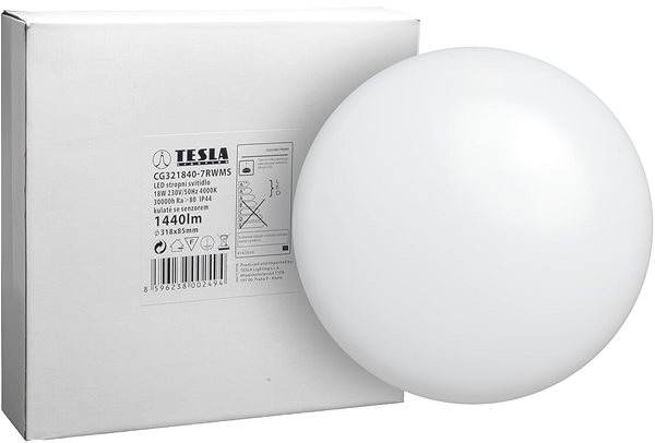 Stropné svietidlo TESLA LED prisadené stropné svietidlo 18 W so senzorom CG321840-7RWMS Obal/škatuľka