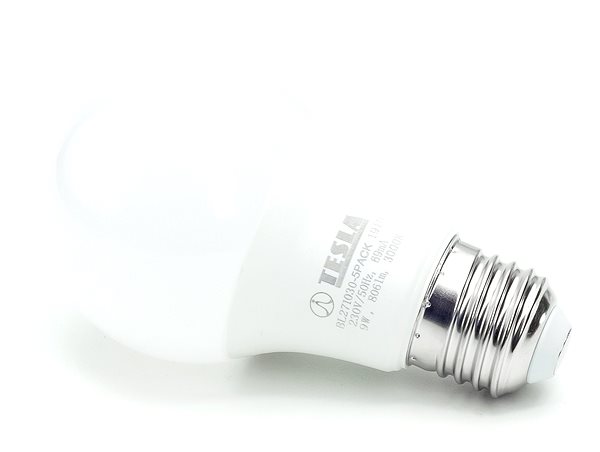 LED-Birne TESLA LED  BULB E27 - 9 Watt - 806 lm - 3000K - warmweiß - 5 Stück Seitlicher Anblick