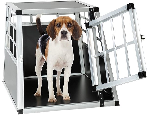 Prepravka pre psa Tectake Prepravný box pre psa s rovnou zadnou stenou, 54 × 69 × 50 cm ...