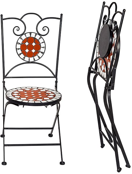 Garden furniture TecTake Mosaic - round table, 2 chairs .