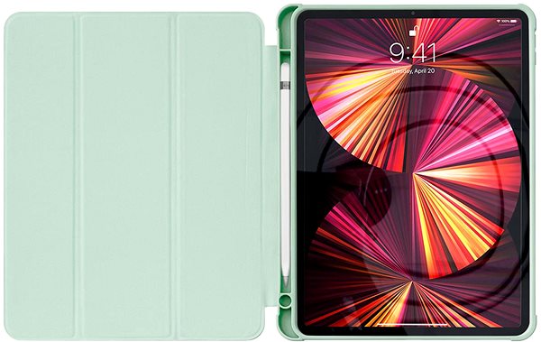 Puzdro na tablet MG Stand Smart Cover Puzdro na iPad mini 2021, zelené, HUR231951 ...