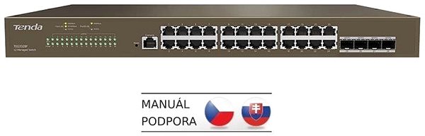 Switch Tenda TEG3328F - Gigabit L2 switch 24x RJ45 + 4x SFP ports, VLAN, Smart QoS, STP/RSTP/MSTP, DHCP Sno ...