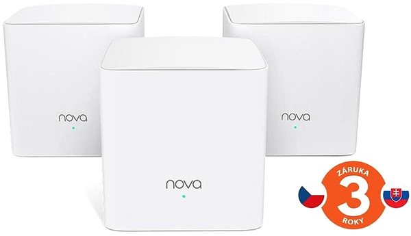 WiFi System Tenda Nova MW5c (3pcs) WiFi Mesh Gigabit router AC1200 Dual Band, MU-MIMO, Beamforming, GWAN, GLAN,  Screen