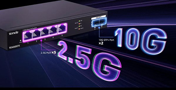 Switch Tenda TEM2007X Multi Gigabit switch 2.5 switch with SFP 10 GB ...