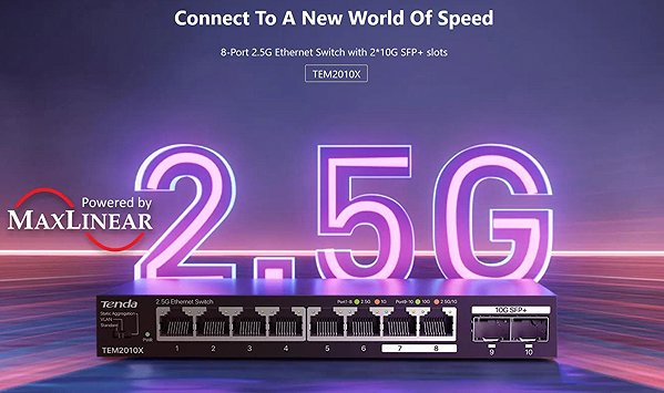Switch Tenda TEM2010X Multi Gigabit switch 2.5 switch with SFP 10 GB ...