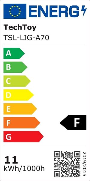 LED Bulb TechToy Smart Bulb RGB 11W E27 Energy label