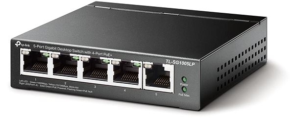 Switch TP-Link TL-SG1005LP Anschlussmöglichkeiten (Ports)