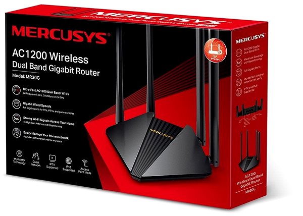 WiFi Router Mercusys MR30G Packaging/box