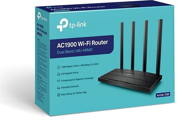 WiFi Router TP-Link Archer C80 + RE305 (Router + Extender) Packaging/box