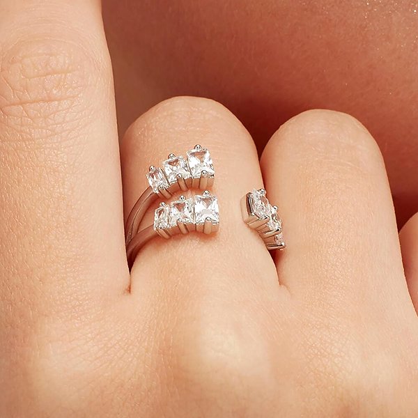 BROSWAY Fancy Infinite White FIW20B ring, size 56 (Ag 925/1000, 3.3g).