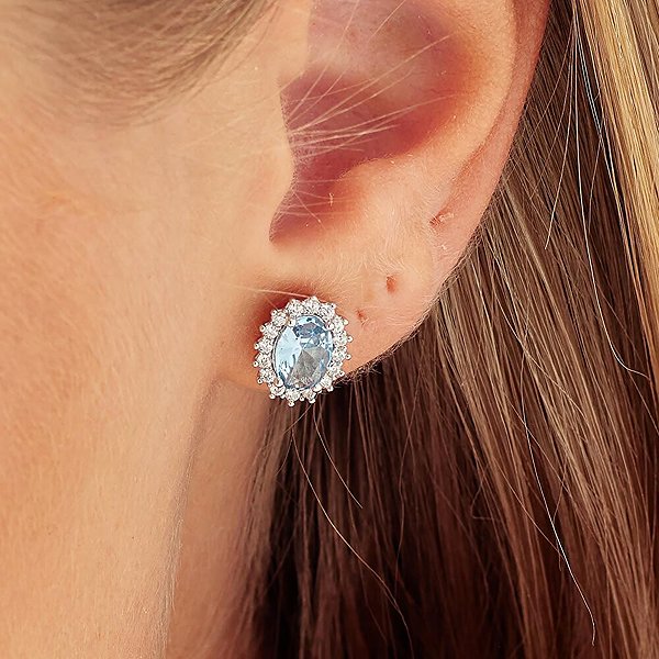BROSWAY Fancy Cloud Light Blue FCL17 earrings (Ag 925/1000, 2.2g).