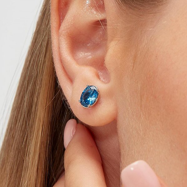BROSWAY Single Fancy Freedom Blue FFB05 earring, 1 pc (Ag 925/1000, 1g).