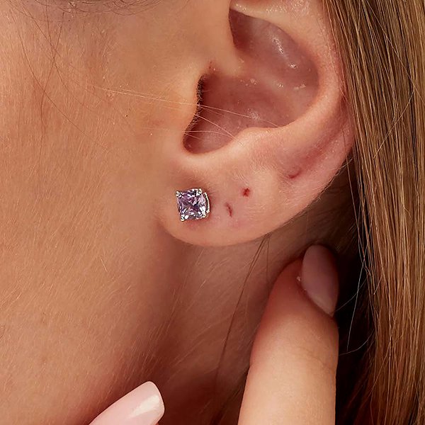 BROSWAY Single Fancy Magic Purple FMP07 earring 1pc (Ag 925/1000, 0.7g).