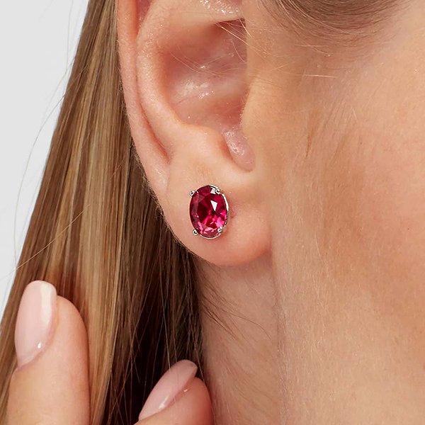 BROSWAY Single Fancy Passion Ruby FPR06 earring 1pc (Ag 925/1000, 1g).