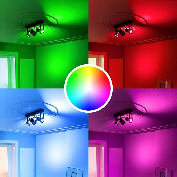 LED Bulb Trust Smart WiFi LED RGB & White Ambience Spot GU10 - Coloured/2 pcs Features/technology