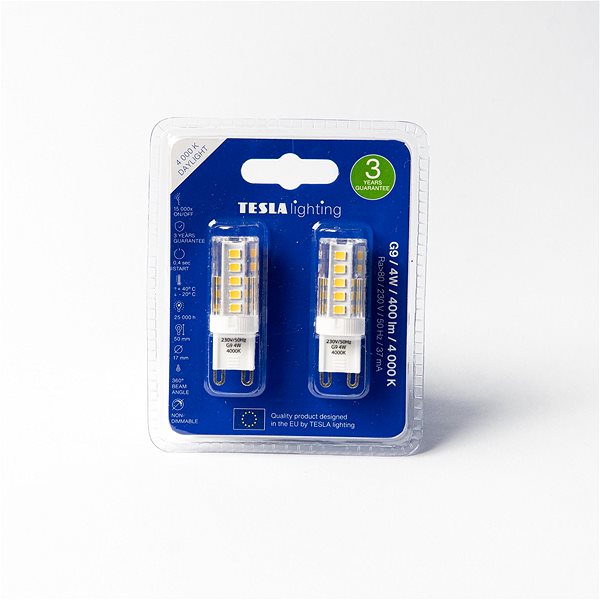 LED-Birne TESLA LED Birne - G9 - 4 Watt - 400 lm - 4000K - tageslichtweiß Verpackung/Box
