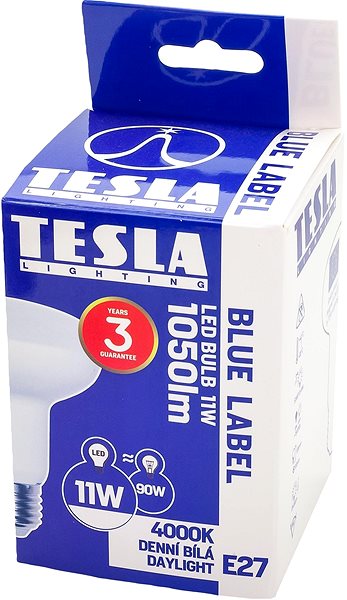LED-Birne TESLA LED REFLEKTOR R80 - E27 - 11 Watt - 1050 lm - 4000K - tageslichtweiß Verpackung/Box
