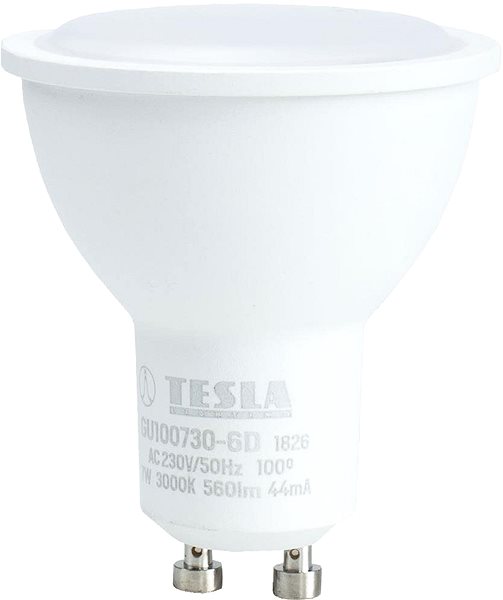 LED Bulb TESLA LED GU10, 7W, 560lm, 3000K Warm White Screen