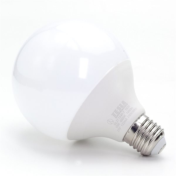 LED Bulb TESLA LED GLOBE E27, 15W, 1450lm, 4000K Daylight White Lateral view