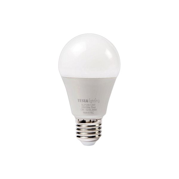 LED žiarovka Tesla – LED žiarovka BULB E27, 12 W, 230 V, 1 521 lm, 25 000 h, 3 000 K teplá biela 220st ...
