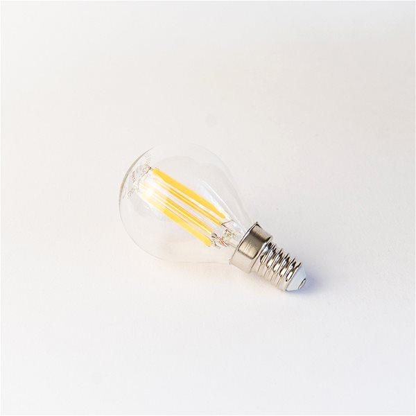 LED žiarovka Tesla – LED žiarovka miniglobe FILAMENT RETRO E14, 6 W, 230 V,806 lm,25 000 h, 2 700 K teplá biela, 360st,či ...