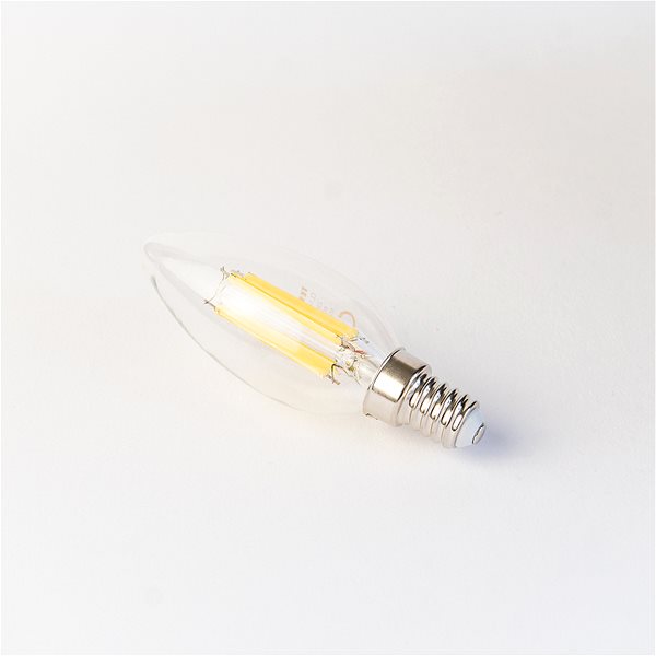 LED žiarovka Tesla – LED žiarovka FILAMENT RETRO sviečka E14, 6 W, 230 V, 806 lm, 25000 h, 4000 K denná biela, 360 st, číra ...