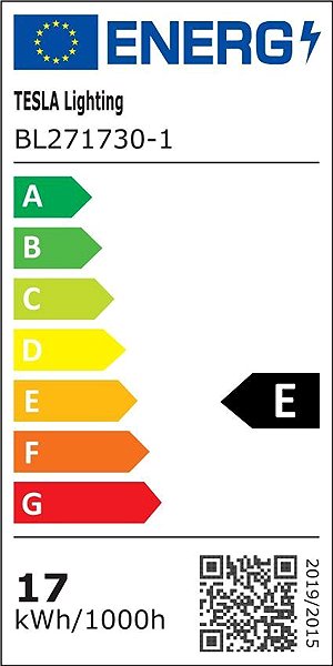LED-Birne Tesla - LED-Glühbirne BULB E27, 17W, 230V, 2100lm, 25 000h, 3000K warmweiß 220° Energielabel
