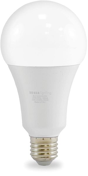 LED žiarovka Tesla–- LED žiarovka BULB E27, 20 W, 230 V, 2 500 lm, 25 000 h, 3 000 K teplá biela 220st ...