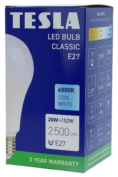 LED izzó Tesla LED izzó, E27, 20 W, 230 V, 2500 lm, 6500 K, hideg fehér ...