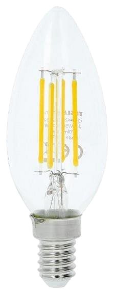 LED žiarovka Tesla – LED žiarovka FILAMENT RETRO sviečka E14, 4,2 W, 230 V, 470 lm, 25 000h, 2700 K teplá, 360st, mliečna ...