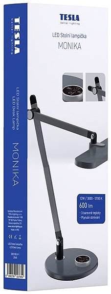 Asztali lámpa TESLA MONIKA LED asztali lámpa, CCT 3000-6000 K, 5K, 620 lm, szürke ...