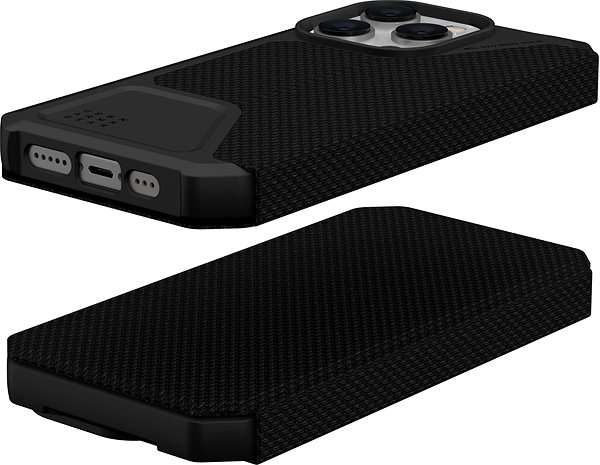 Kryt pre mobil UAG Metropolis Folio Kevlar Black iPhone 14 Pro .