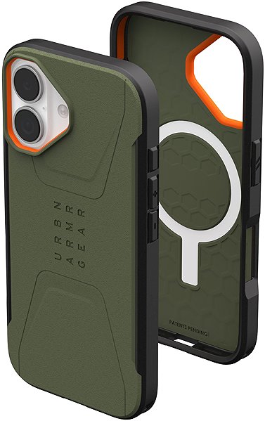 Telefon tok UAG Civilian Magsafe Olive Orange iPhone 17 tok ...
