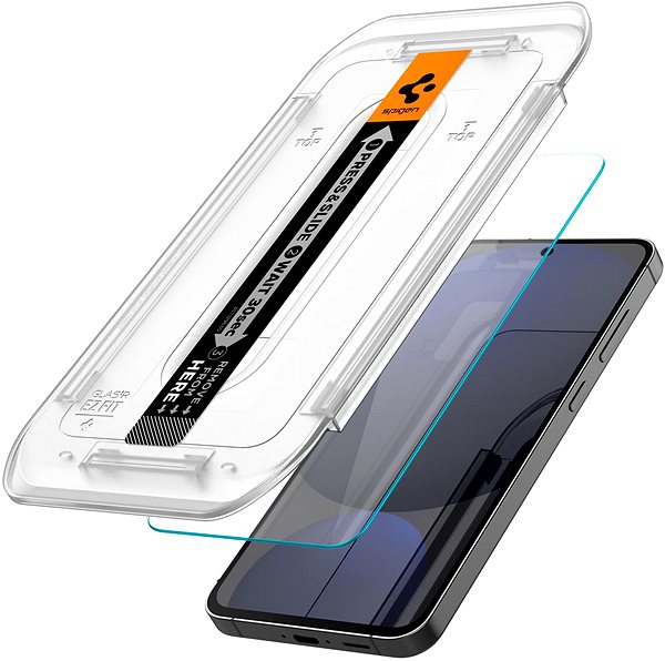 Glass Screen Protector Spigen Glass tR EZ Fit 2 Pack Samsung Galaxy S24 FE/A56 5G transparent ...