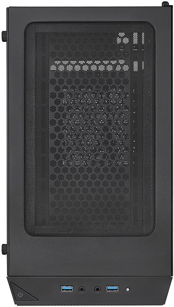 Számítógépház SilverStone Precision PS15B Tempered Glass fekete Csatlakozási lehetőségek (portok)