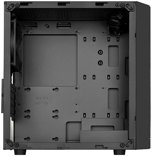 Számítógépház SilverStone Precision PS15B - fekete Oldalnézet