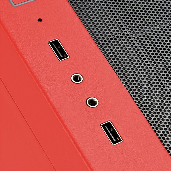 PC skrinka SilverStone Redline RL08 RGB červená Možnosti pripojenia (porty)