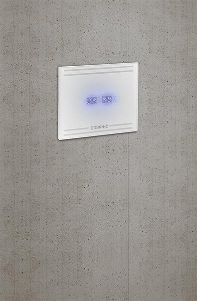 Bathroom fan SAPHO GLASS bathroom fan axial with LED display, 100mm duct, GS103 .