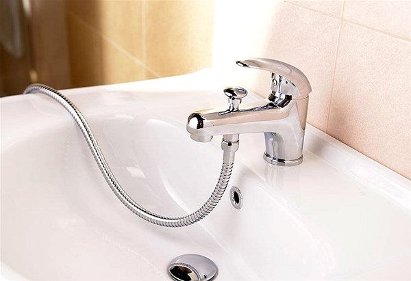 Tap AQUALINE KASIOPEA pedestal basin mixer with diverter without waste, chrome 1107-04 Lifestyle