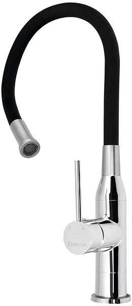 Tap SAPHO SILI pedestal basin mixer, flexible arm, black/chrome SR426 Screen