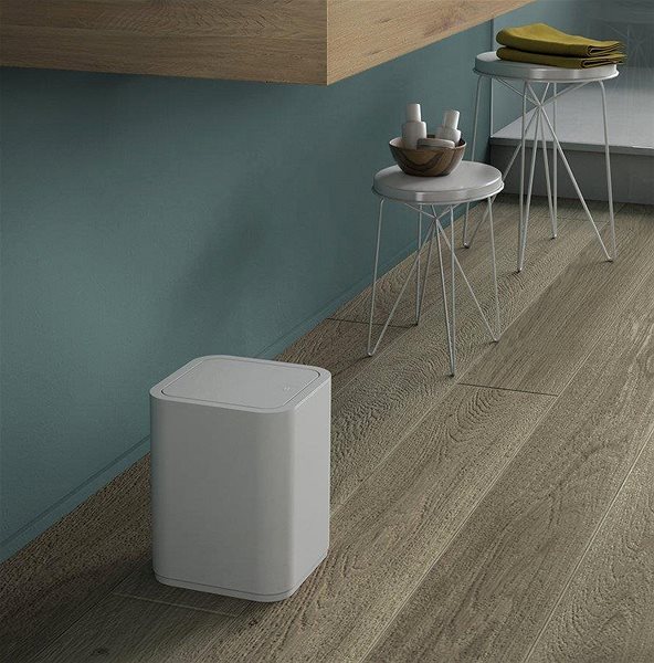 Rubbish Bin AQUALINE SEVENTY waste bin, 8 l, ABS plastic, grey 630908 Lifestyle