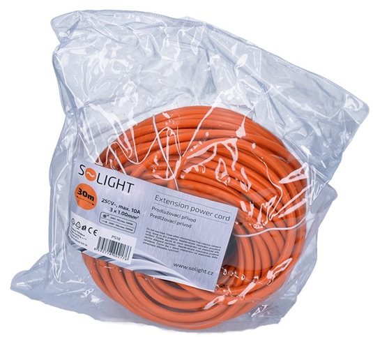 Hosszabbító kábel Solight hosszabbító kábel, 1 csatlakozóaljzat, narancsszín, 30m ...