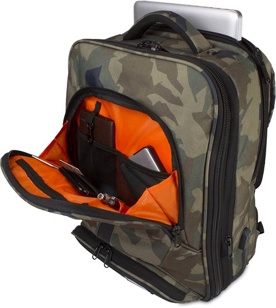 Rucksack UDG Ultimate Backpack Slim Black Camo - Orange Inside Mermale/Technologie