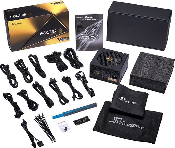 PC Power Supply Seasonic Focus Plus 1000 Gold Package content