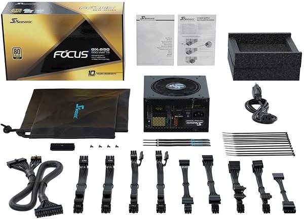 PC tápegység Seasonic Focus GX 650 Gold Csomag tartalma