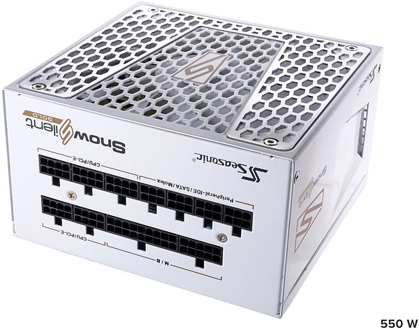 PC Power Supply Seasonic Prime SnowSilent 550W Gold Lateral view