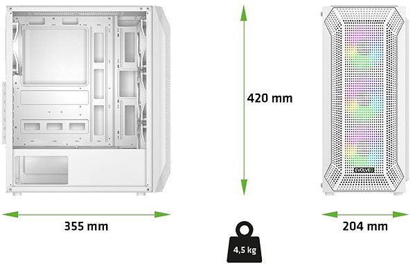 PC Case EVOLVEO Xenon White ...