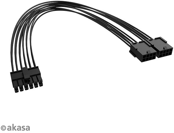 Átalakító AKASA PCIe 12-Pin to Dual 8-Pin Adapter Cable ...
