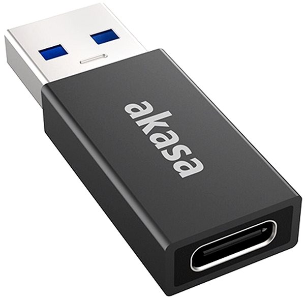 Adapter AKASA USB 3.1 Gen2 Typ-C Buchse auf Typ-A Stecker Adapter - 2er Pack Seitlicher Anblick
