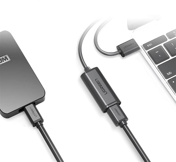 Adatkábel UGREEN USB 2.0 Active Extension Cable 10m Black Csatlakozási lehetőségek (portok)